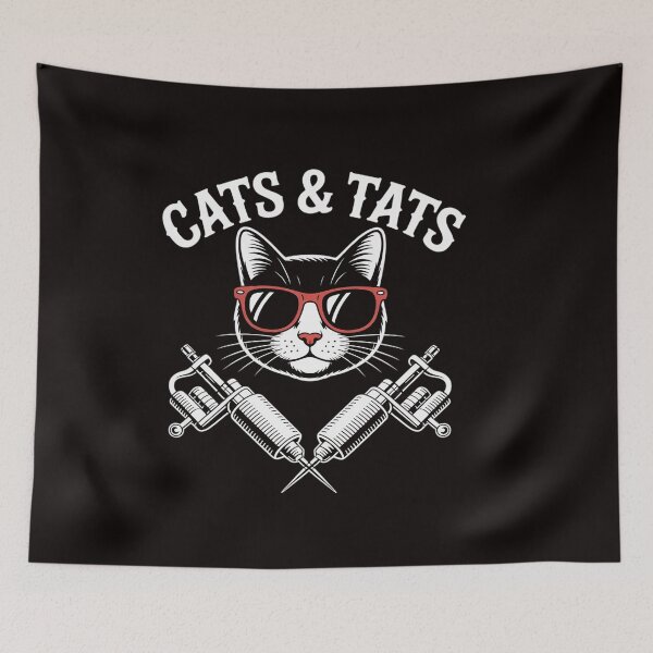 Item preview, Cats And Tats Inking Tattoo Lover Tattooing Kitty Owner designed and sold by RatCurry.