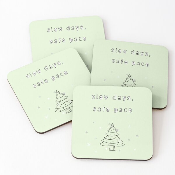 Item preview, Slow Days, Safe Pace — Soft Neutral Winter Quote designed and sold by mintmono-studio.