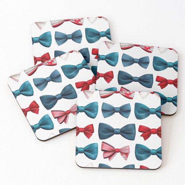 Item preview, Red Blue Christmas Bow Pattern designed and sold by SassyArtistry.