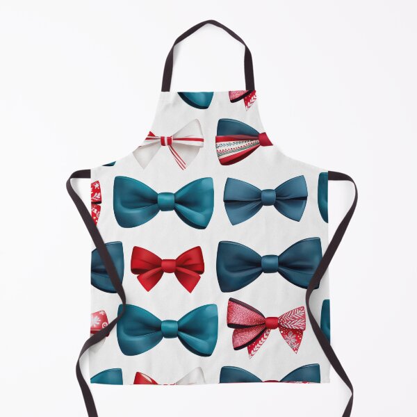 Item preview, Red Blue Christmas Bow Pattern designed and sold by SassyArtistry.