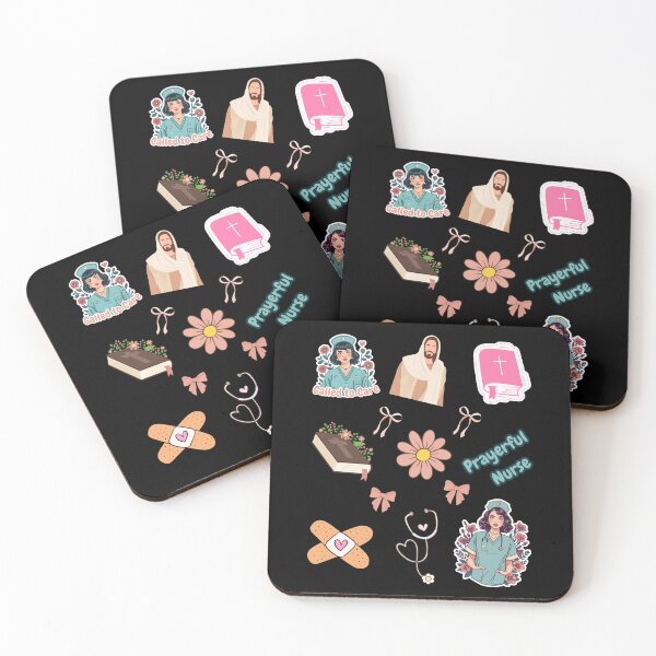 Item preview, Retro Faith Nurse Sticker Pack – “Called to Care & Prayerful Nurse” designed and sold by Illustrated Faith.