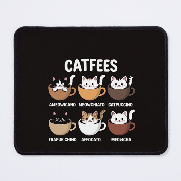 Item preview, Cats & Coffee Lover Caffeine Quote Cattfees Cute Cat designed and sold by RatCurry.