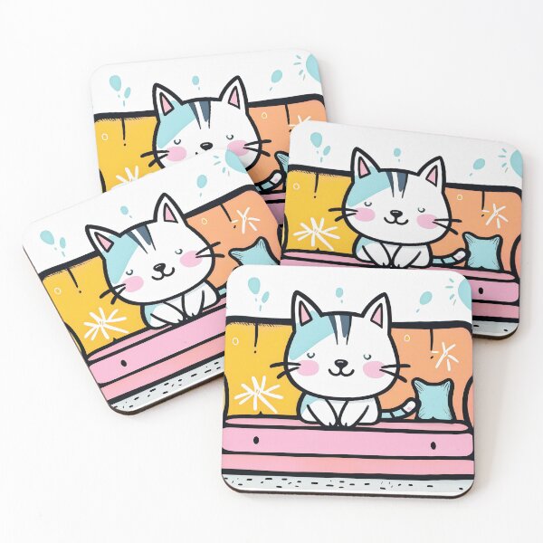 Item preview, Cute Cat on Sofa Illustration designed and sold by SassyArtistry.