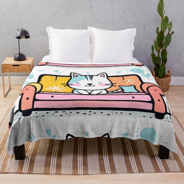 Item preview, Cute Cat on Sofa Illustration designed and sold by SassyArtistry.