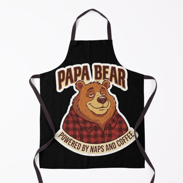 Item preview, Papa Bear - Powered By Naps And Coffee | Funny Dad Life Lumberjack Art designed and sold by FluffinCool.