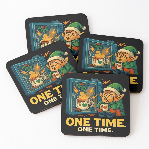 Item preview, One Time. One Time. – Exploding Cocoa Elf Holiday Disaster Design designed and sold by AddictiveDesign.