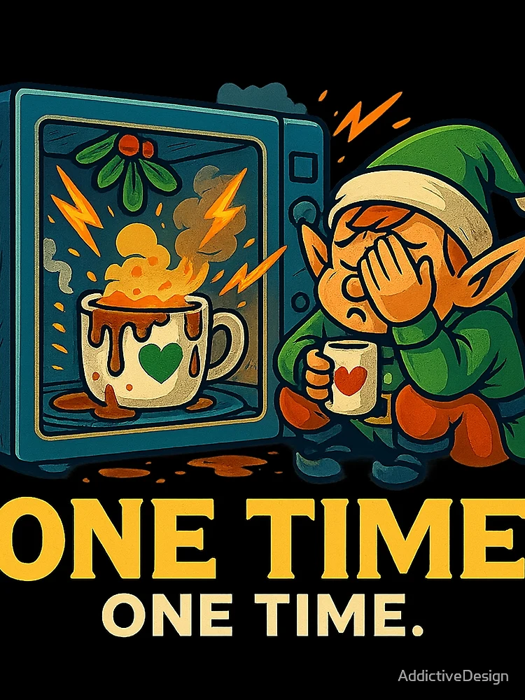 Thumbnail 3 of 3, Scarf, One Time. One Time. – Exploding Cocoa Elf Holiday Disaster Design designed and sold by AddictiveDesign.