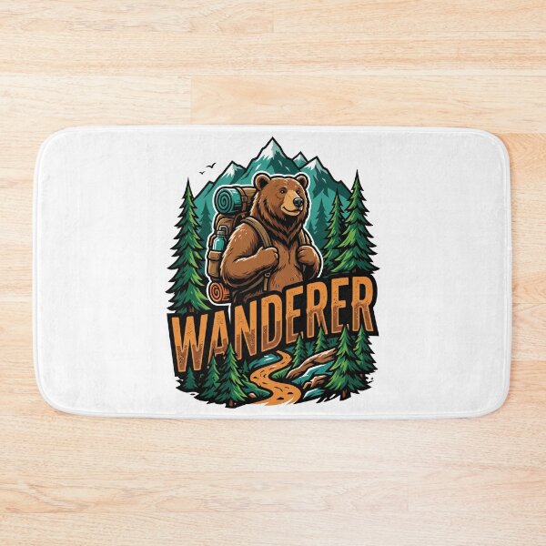 Item preview, Wanderer Bear Forest Backpack Hiking designed and sold by Quillway.
