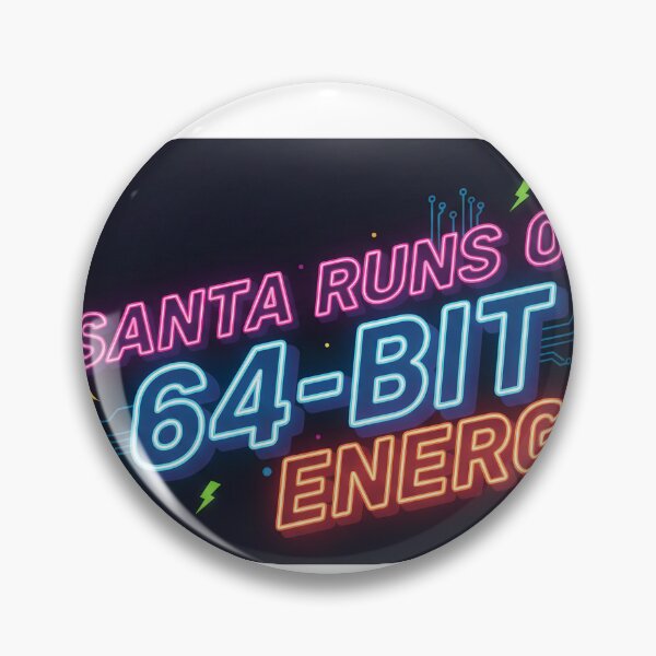 Artikelvorschau, Santa Runs On 64-Bit Energy Apparel entworfen und verkauft von HelixPedia.
