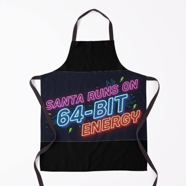 Item preview, Santa Runs On 64-Bit Energy Apparel designed and sold by HelixPedia.