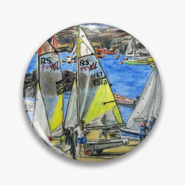 Item preview, Preparations on the beach for the Trearddur Bay Sailing Club race in Porth Diana in August designed and sold by LymphomaLass.