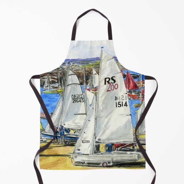 Item preview, Preparations on the beach for the Trearddur Bay Sailing Club race in Porth Diana in August designed and sold by LymphomaLass.