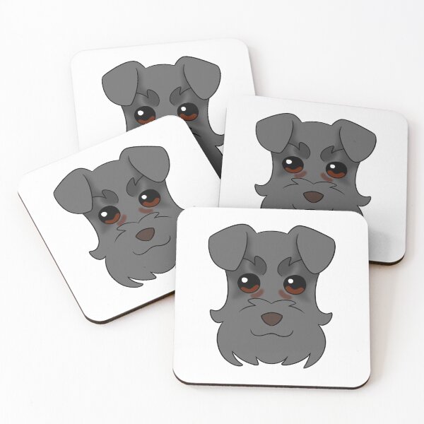 Item preview, Dark Grey Schnauzer Black Brows Tear Stains designed and sold by OliRoseArt.