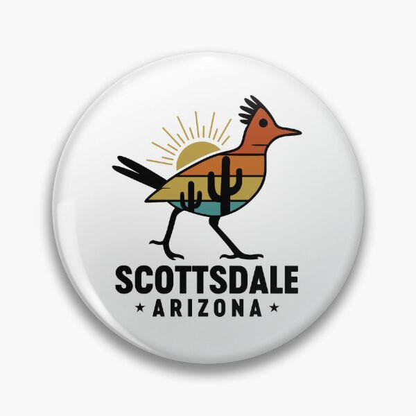Item preview, Scottsdale Arizona Bird Retro Desert Sunset Vintage Southwest Nature Scene Sonoran Wildlife designed and sold by RedPodz.
