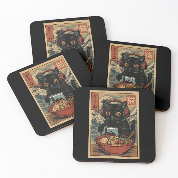 Item preview, Ramen Cat Gaming, Cute Noodle Cat Gamer, Kawaii Japanese Anime Cat,  designed and sold by BASKF.