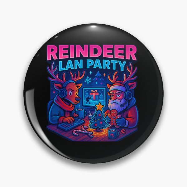 Item preview, Reindeer LAN Party – Gamer Christmas Reindeer & Santa Design designed and sold by AddictiveDesign.