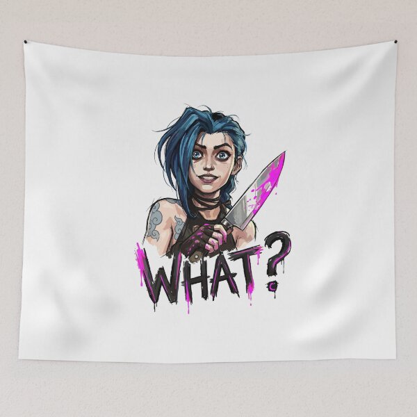Item preview, Jinx Vibes – “What?” Arcane Chaos Queen Tee designed and sold by Brudy-R.