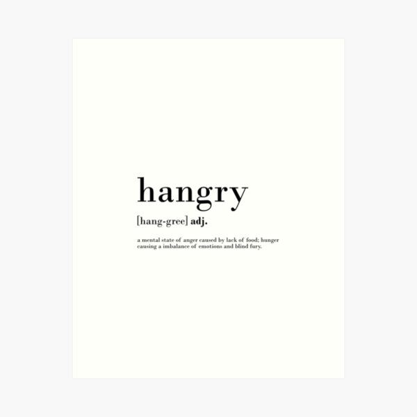 Item preview, Hangry definition funny quote designed and sold by banginT.