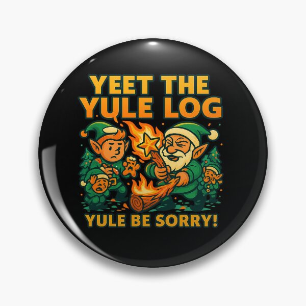 Item preview, Yeet the Yule Log – Funny Christmas Elf Chaos Design designed and sold by AddictiveDesign.