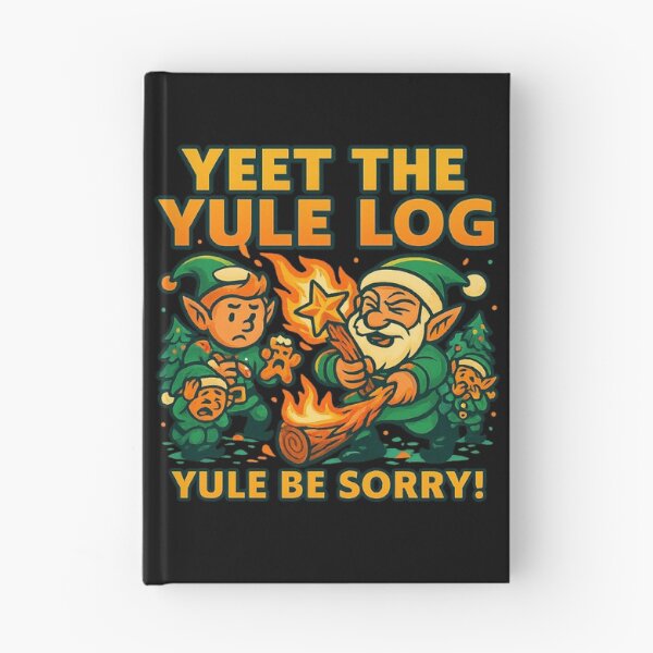 Item preview, Yeet the Yule Log – Funny Christmas Elf Chaos Design designed and sold by AddictiveDesign.
