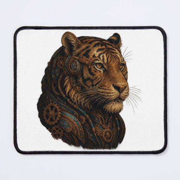 Item preview, Steampunk Tiger – Mechanical Brass Armor designed and sold by Papier Atelier Art.