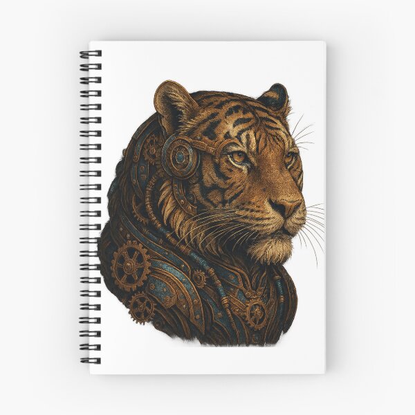 Item preview, Steampunk Tiger – Mechanical Brass Armor designed and sold by Papier Atelier Art.