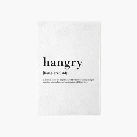 Hangry definition funny quote Art Board Print