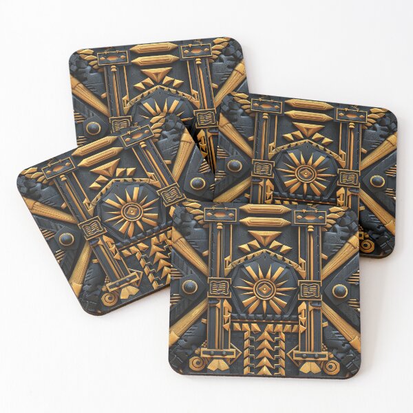 Item preview, African-Style Elegant Golden And Black Pattern Designs  designed and sold by DEC02.