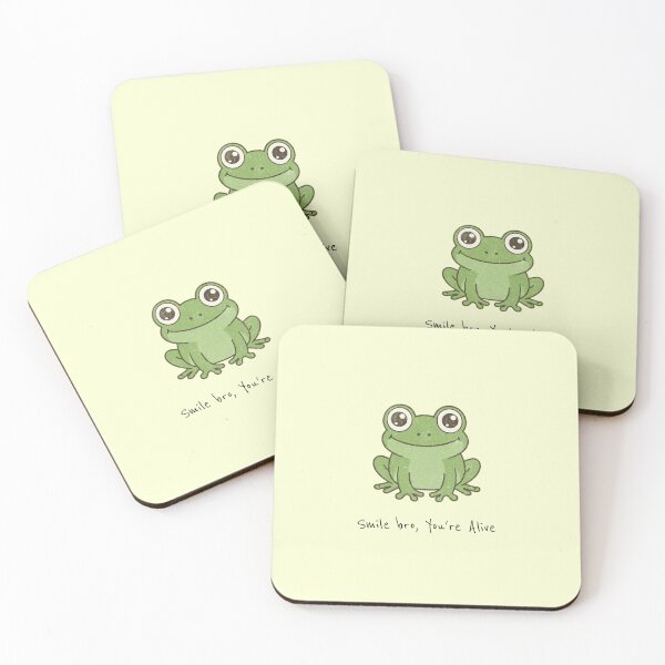 Item preview, Smile Bro, You're Alive Happy Frog designed and sold by VelvetEmberCA.