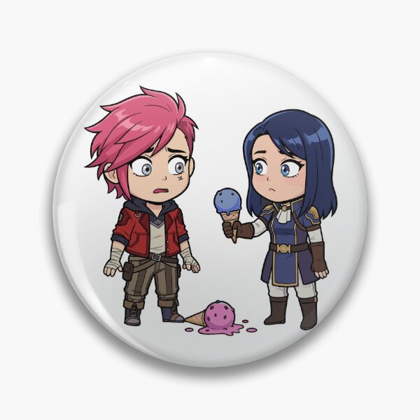 Item preview, Sweet Chibi Vi & Caitlyn – Arcane Ice Cream Moment Tee designed and sold by Brudy-R.
