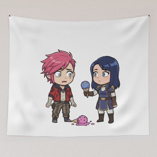 Item preview, Sweet Chibi Vi & Caitlyn – Arcane Ice Cream Moment Tee designed and sold by Brudy-R.