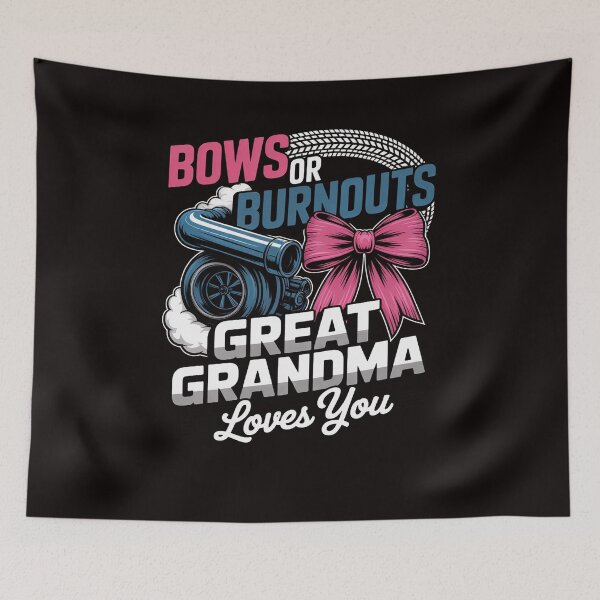 Item preview, Burnouts or Bows Great Grandma Loves You Gender Reveal Party designed and sold by LapFemile.