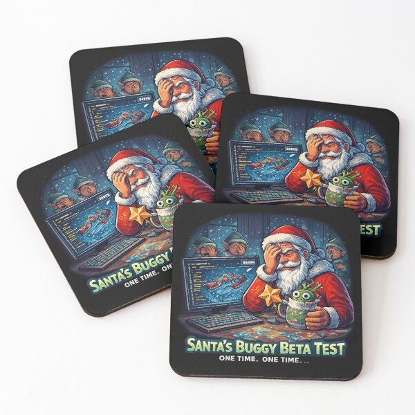 Item preview, Santa’s Buggy Beta Test – Funny Christmas Gamer Glitch Art designed and sold by AddictiveDesign.
