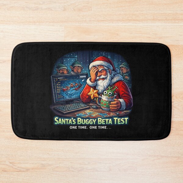 Item preview, Santa’s Buggy Beta Test – Funny Christmas Gamer Glitch Art designed and sold by AddictiveDesign.