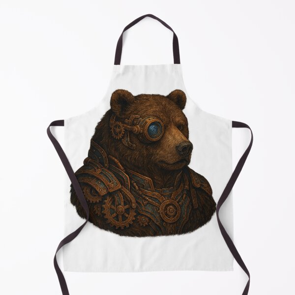 Item preview, Steampunk Bear – Mechanical Brass Guardian designed and sold by Papier Atelier Art.
