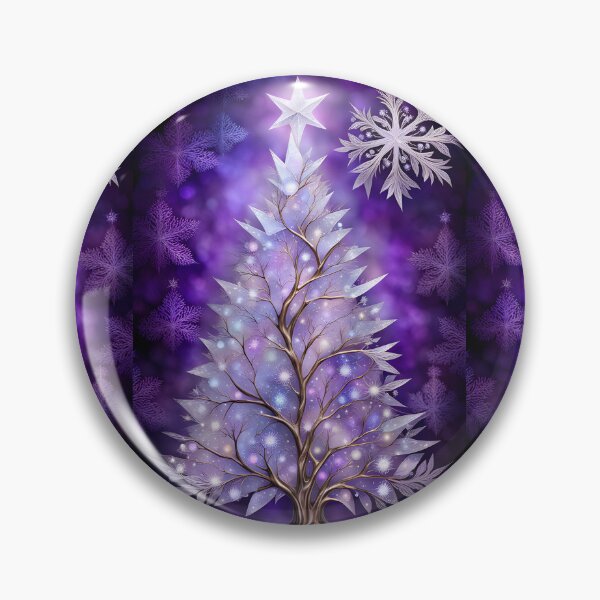 Item preview, SEASONS GREETING CHRISTMAS TREE Purple Amethyst Sapphire Stained Glass Art Print on Demand ~Winter Wonderland Party Decoration~Birthday Gift~Favor designed and sold by Spinning Plates 360.