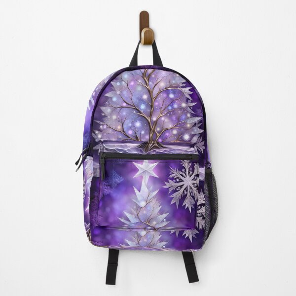 Item preview, SEASONS GREETING CHRISTMAS TREE Purple Amethyst Sapphire Stained Glass Art Print on Demand ~Winter Wonderland Party Decoration~Birthday Gift~Favor designed and sold by Spinning Plates 360.