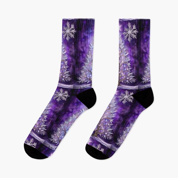 Item preview, SEASONS GREETING CHRISTMAS TREE Purple Amethyst Sapphire Stained Glass Art Print on Demand ~Winter Wonderland Party Decoration~Birthday Gift~Favor designed and sold by Spinning Plates 360.