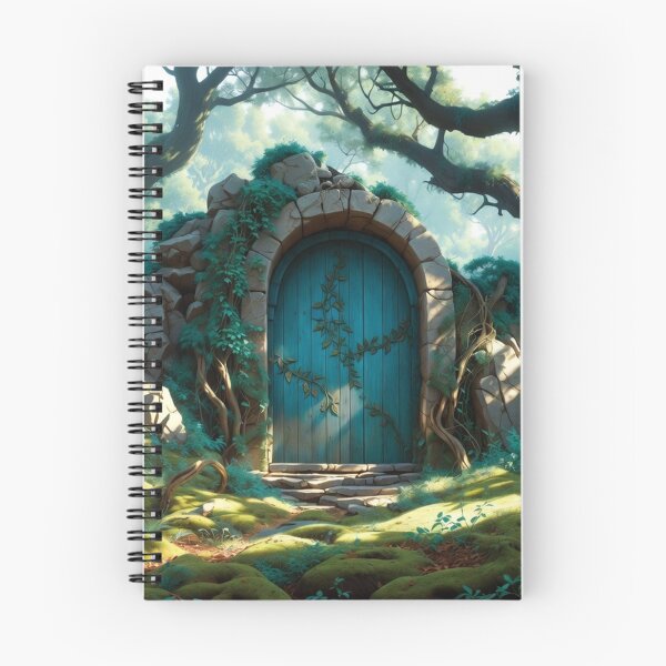 Item preview, Fantasy blue door in mystical forest designed and sold by DreamsofPeace.
