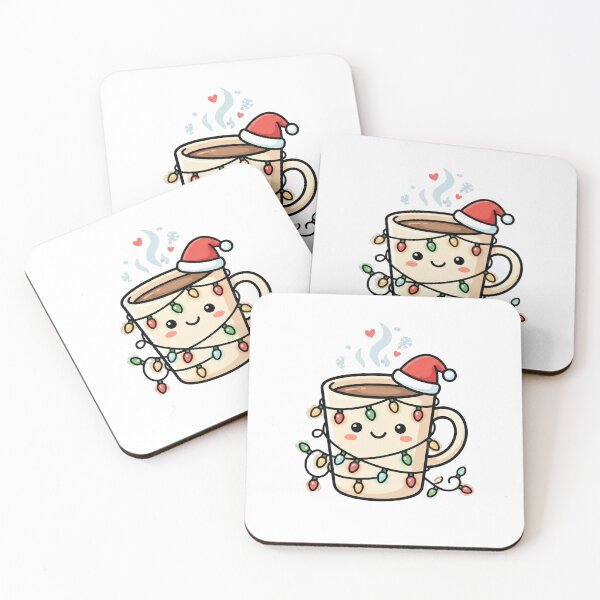 Item preview, Cute Kawaii Christmas Coffee Cup with Lights designed and sold by TORLI MORLI.