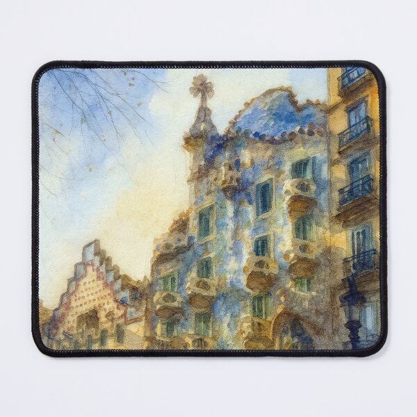 Item preview, Casa Batlló Watercolor View designed and sold by caracatita75.