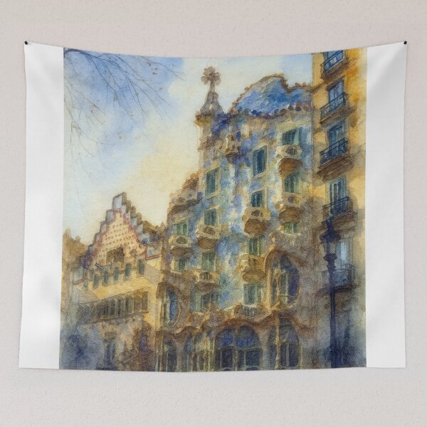 Item preview, Casa Batlló Watercolor View designed and sold by caracatita75.