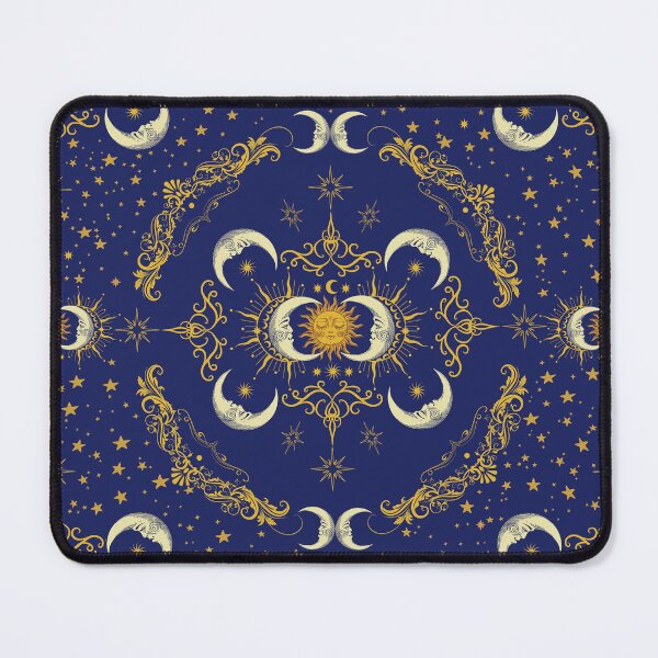 Item preview, Sun and Moon Celestial Print in Dark Blue designed and sold by Chiefiechanga.