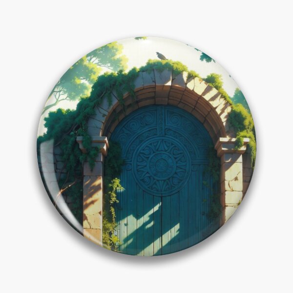 Item preview, Fantasy blue door in mystical forest designed and sold by DreamsofPeace.