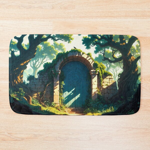 Item preview, Fantasy blue door in mystical forest designed and sold by DreamsofPeace.