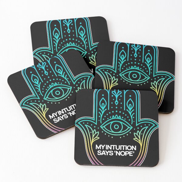 Item preview, Sarcastic Spiritual – My Intuition Says Nope – Gift for Friend • Neon Spiritual Line Art designed and sold by JacobKAurumhead.