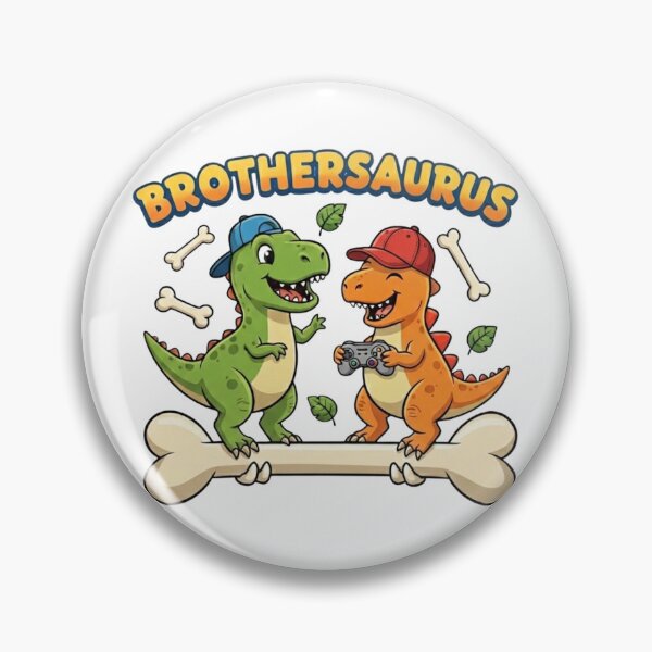 Item preview, Brothersaurus – Cute Dinosaur Brothers Gaming Design designed and sold by DinoPrints-shop.