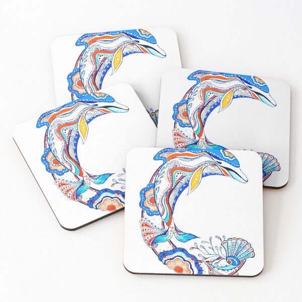 Item preview, Ornate Dolphin Letter C – Ocean Mandala Art designed and sold by LinglingArt.