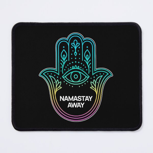 Item preview, SARCASTIC SPIRITUAL – Namastay Away – Gift for Friend • Retro Neon Line Art designed and sold by JacobKAurumhead.