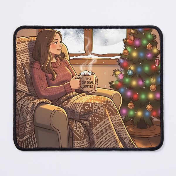 Item preview, christmas coffee and books just one more chapter designed and sold by Uglyandcute.